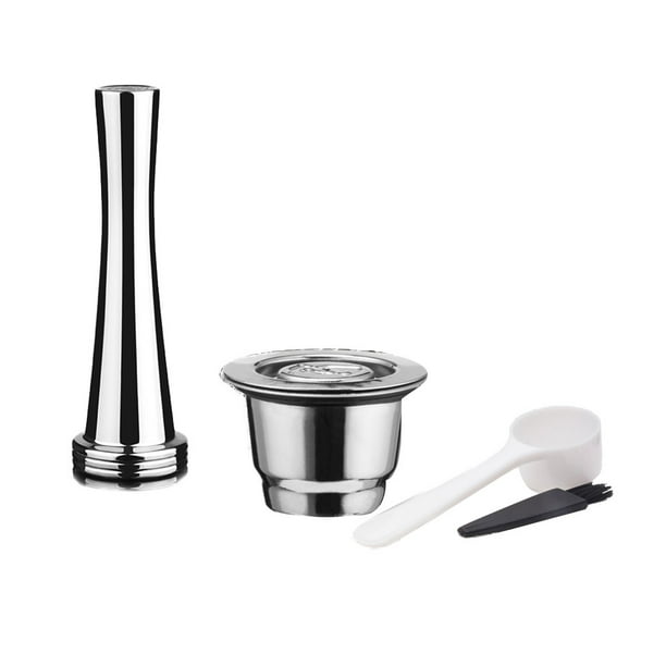 New Stainless Reusable Capsule+Press Coffee Tamper for Nespresso Coffee Machine